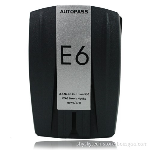 360° Car Detector E6 Russian /English Voice Anti Radar Detector With LED Display Full Band Alert Laser Defense System